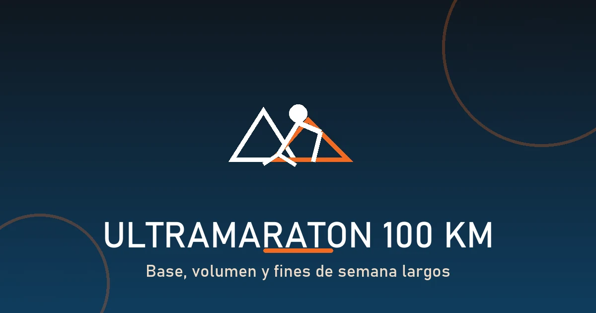 Plan de ultramaratón 100 km con volumen y descarga.